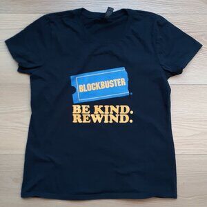 Blockbuster - Be Kind. Rewind. - New Women's Small Black T-Shirt